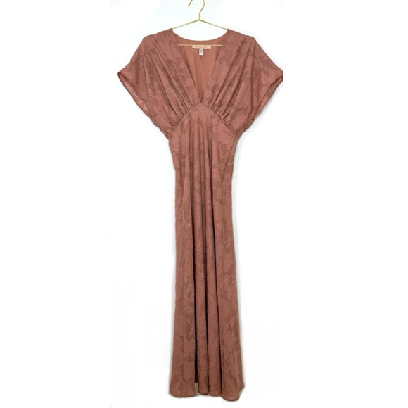 Anthropologie Hutch Lindy Dress in Sedona Textured Floral Draped Bodice Formal 4 - Picture 5 of 15